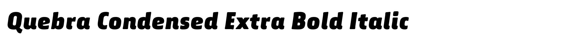 Quebra Condensed Extra Bold Italic image